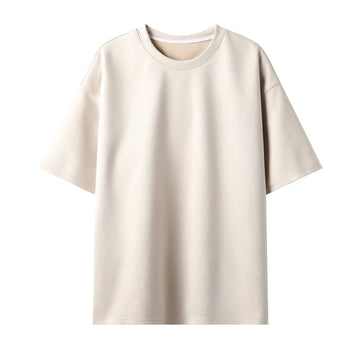 Riolio Summer Short-sleeved T-shirt Men Oversized Casual Suede T Shirt Men Streetwear Loose Solid Color O-neck Tshirt Mens Top M-3XL